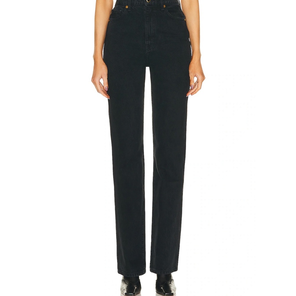 KHAITE Danielle Slim Straight Straight Leg Jeans - size 23, color Prescott